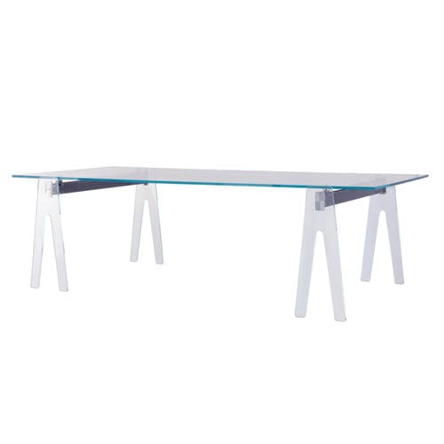 Table à manger contemporaine - CLAMP - Airnova - en verre / rectangulaire / résidentielle