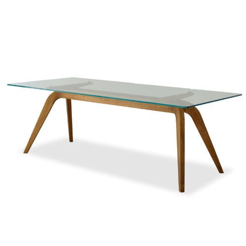 Table contemporaine - R - Airnova - en verre / rectangulaire