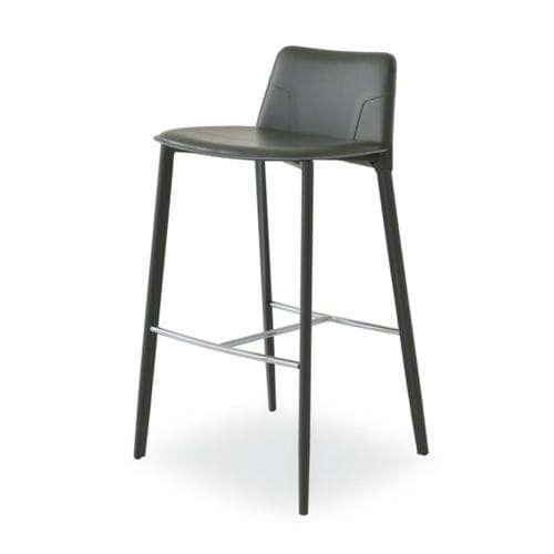 Chaise de bar contemporaine - FIONA - SG   - Airnova - d'intérieur / en cuir / en métal chromé