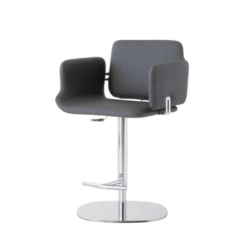 Chaise de bar contemporaine - ARKA - SG IS - Airnova - d'intérieur / en cuir / en métal chromé