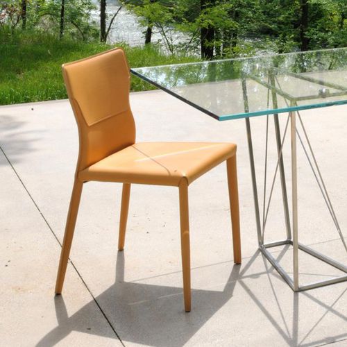 Chaise contemporaine - SARAH - Airnova - d'extérieur / d'intérieur / en cuir