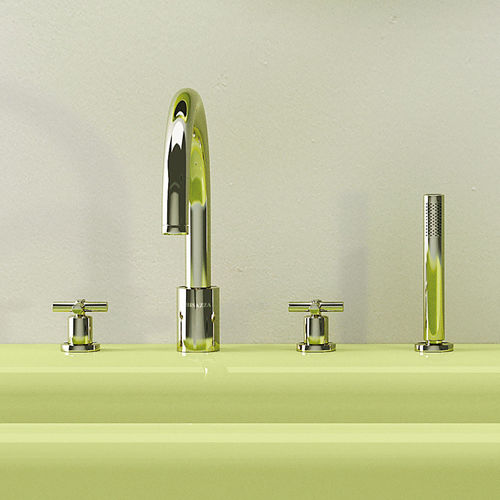 Mélangeur pour baignoire - BLING 3 - BISAZZA - encastrable / en nickel / de salle de bain