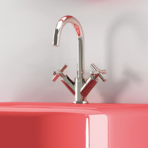 Mélangeur de vasque - BLING 1 - BISAZZA - encastrable / en nickel / de salle de bain