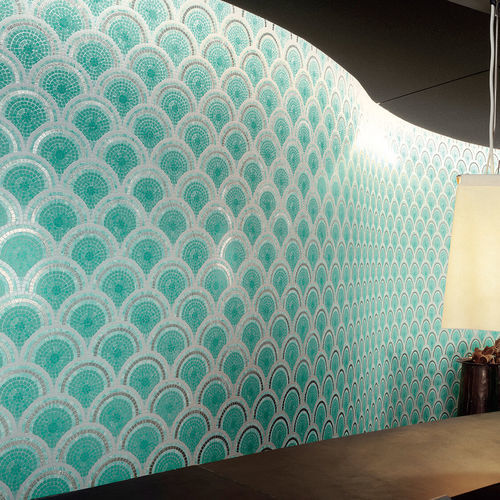 Mosaïque brillante - LOOP  - BISAZZA - d'intérieur / de salon / murale