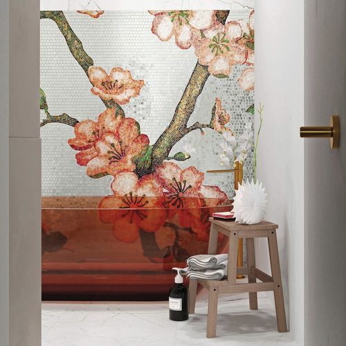 Mosaïque en verre - PEACHTREE ORO BIANCO - BISAZZA - brillante / d'intérieur / de cuisine