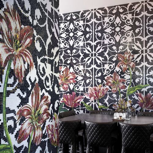 Mosaïque en verre - TULIPS - BISAZZA - brillante / d'intérieur / d'extérieur