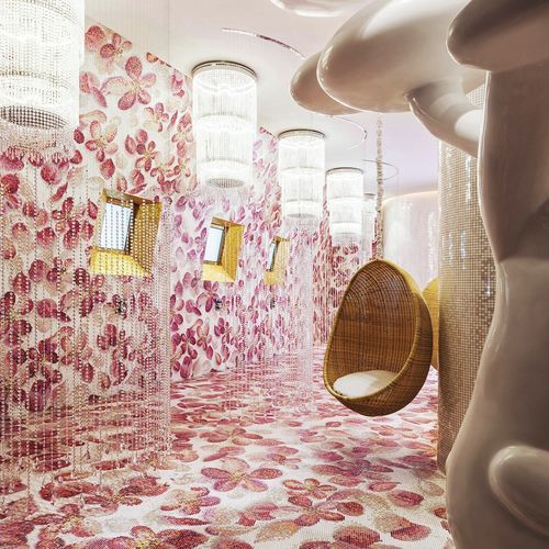 Mosaïque en verre - SECRET GARDEN - BISAZZA - brillante / d'intérieur / d'extérieur