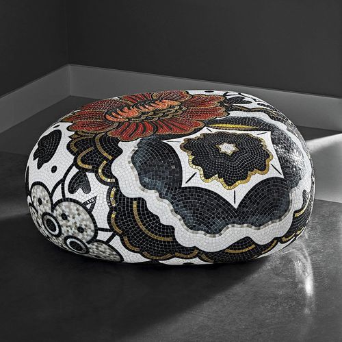 Table basse contemporaine - HANNAH - BISAZZA - en béton / avec piètement en béton / courbée