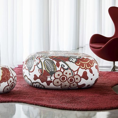 Table basse contemporaine - JANET - BISAZZA - en béton / avec piètement en béton / ovale