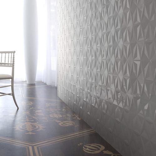 Carrelage en céramique - FROZEN CRYSTAL - BISAZZA - brillant / 3D / d'intérieur