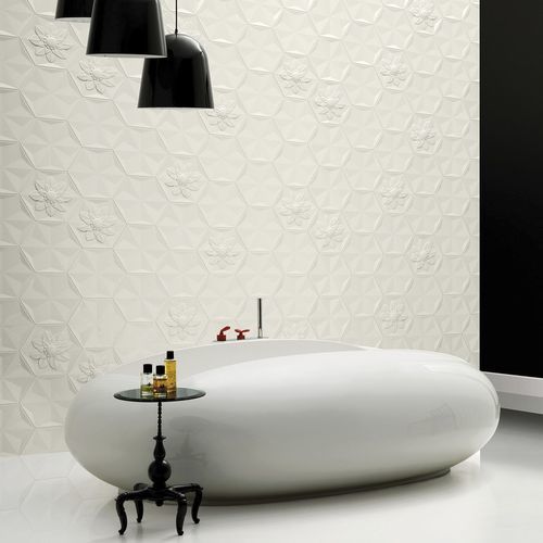 Carrelage en céramique - FROZEN GARDEN - BISAZZA - brillant / 3D / d'intérieur