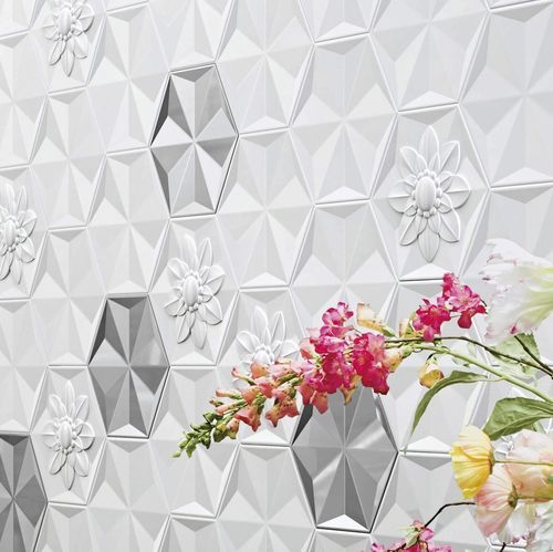 Carrelage en céramique - FROZEN CRYSTAL - BISAZZA - brillant / 3D / d'intérieur