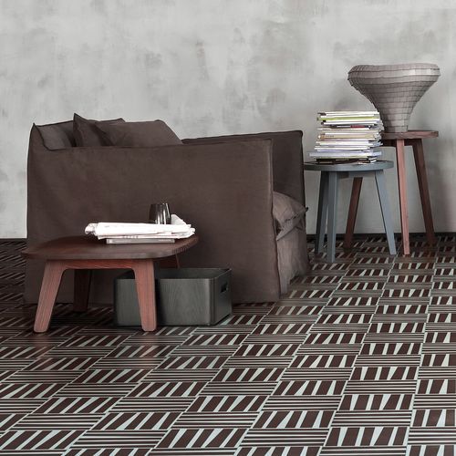 Carreau de ciment en ciment - BANDES VINTAGE - BISAZZA - mat / d'intérieur / de salon