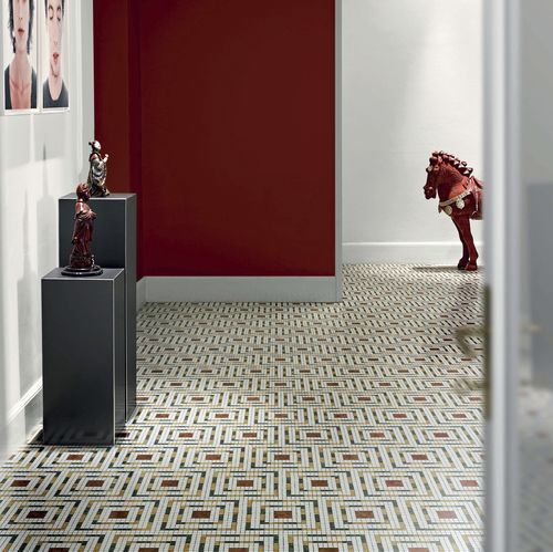 Mosaïque en marbre - ELTHAM RED - BISAZZA - brillante / d'intérieur / de salon