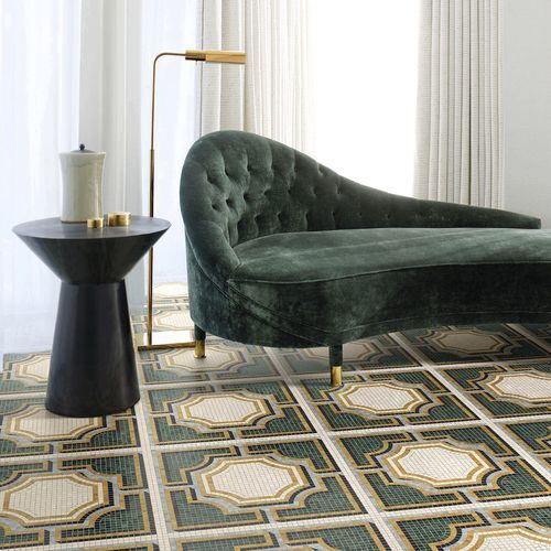 Mosaïque en marbre - SOLFERINO VERDE - BISAZZA - brillante / d'intérieur / de salon