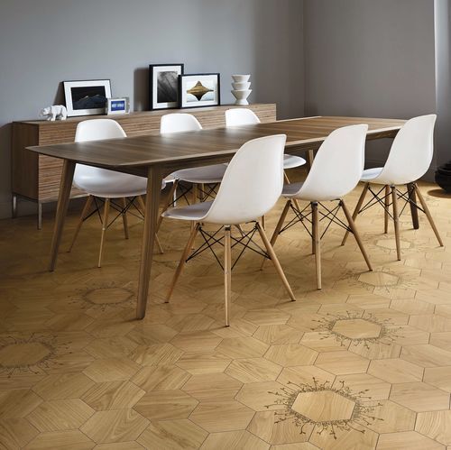 Carrelage bois - FLORAL NATURALE - BISAZZA - en chêne / préverni / brossé