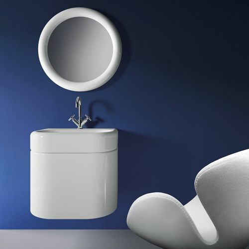 Miroir de salle de bain mural - WOW JUST - BISAZZA - professionnel / contemporain / rond