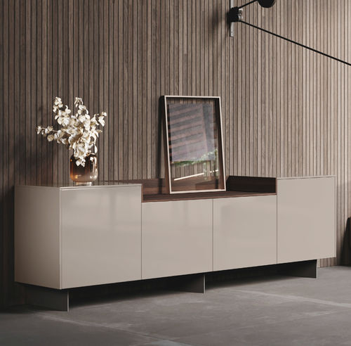 Buffet contemporain - MANTIS  - BINOVA S.p.A. - en bois laqué / en chêne / en métal laqué