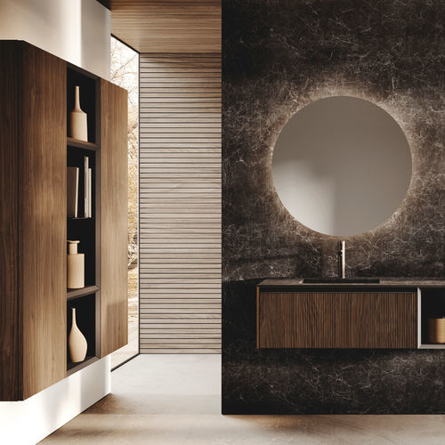Meuble de salle de bain contemporain - AVOLA LEGNO - BINOVA S.p.A. - résidentiel / en bois / en verre fumé
