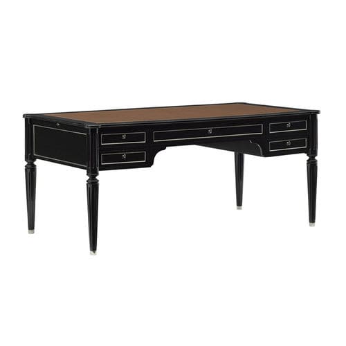 Bureau Napoléon III - BROOK STREET - Ralph Lauren Home - en acajou / en cuir