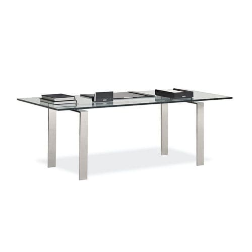 Bureau contemporain - LANGHAM - Ralph Lauren Home - en acier inoxydable / en verre trempé