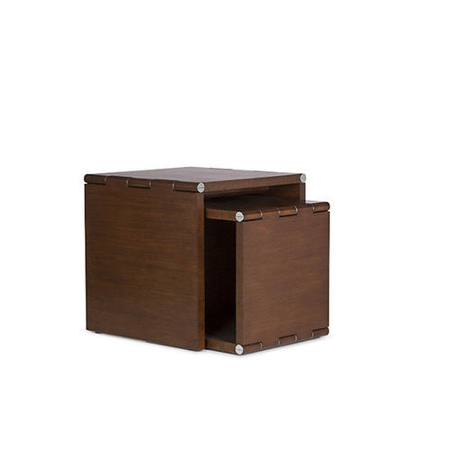 Table gigogne contemporaine - BARNES - Ralph Lauren Home - en chêne / avec piètement en chêne / carrée