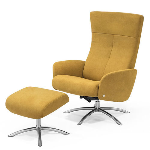 Fauteuil design scandinave - DesigNature : Ris&oslash;r - STORDAL Møbel as - en tissu / avec repose-pieds / avec dossier haut