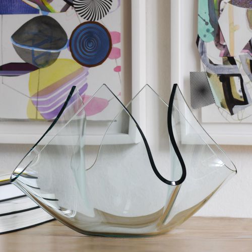 Vase contemporain - CARTOCCIO Q - FontanaArte - en verre / fait main / de table