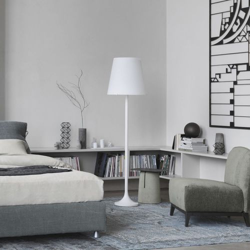 Lampe sur pied - LUMEN  - FontanaArte - en métal / en verre soufflé / contemporaine