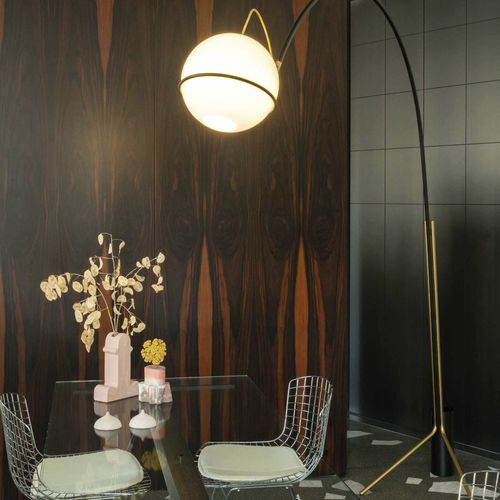 Lampe sur pied - ALICANTO - FontanaArte - en métal peint / en verre / contemporaine