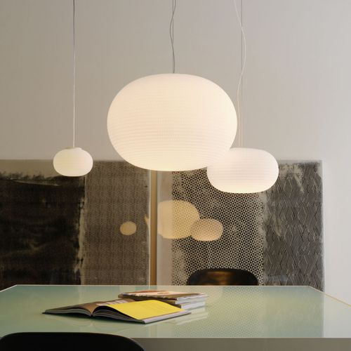 Suspension - BIANCA MEDIUM - FontanaArte - en métal / en verre soufflé / en polycarbonate