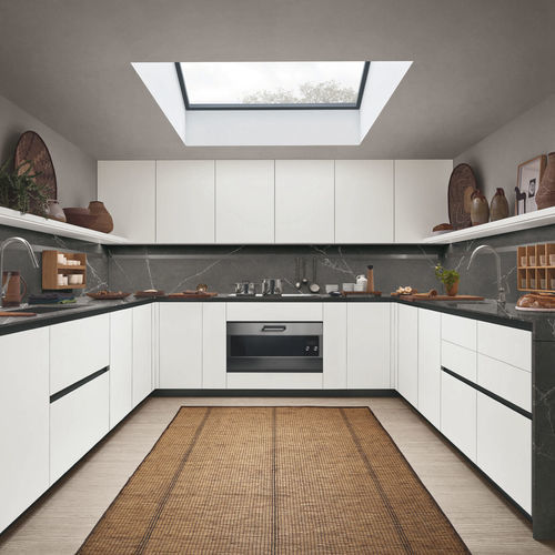 Cuisine en quartz - WET  - Arclinea - contemporaine / en frêne / en aluminium anodisé