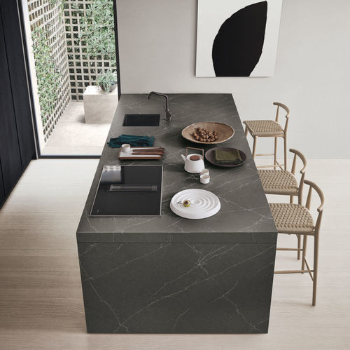 Cuisine en quartz - SHOW  - Arclinea - contemporaine / en frêne / en acier inoxydable