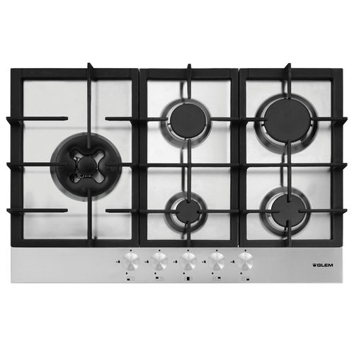 Table de cuisson à gaz - GTP851HIX - GLEM gas S.p.A. - 5 foyers / encastrable / avec manettes