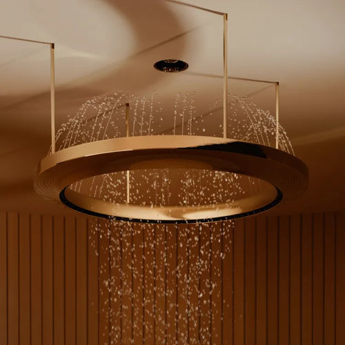 Pommeau de douche suspendu - AQUAHALO - DORNBRACHT - rond / pluie