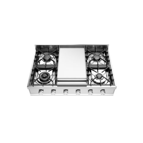 Table de cuisson à gaz - HCP90FD - ILVE - électrique / professionnelle / 4 foyers