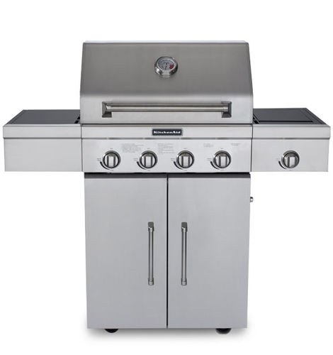 Barbecue à gaz - 720-0733A - KitchenAid - professionnel / sur roulettes / en acier inoxydable