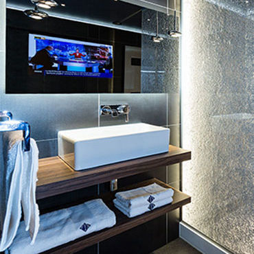 Salle de bain contemporaine - DIMENSIO 120 - BAUDET SA - en métal / en polyester / pour hôtel