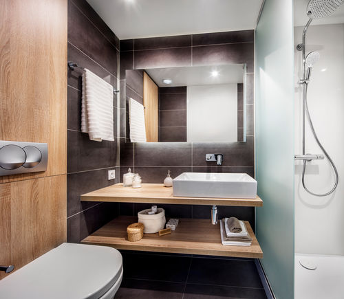 Salle de bain contemporaine - OLYMPIE - BAUDET SA - en métal / pour hôtel / préfabriquée