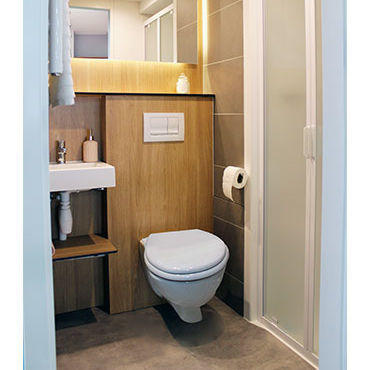 Salle de bain contemporaine - DIMENSIO 80  - BAUDET SA - en métal / en polyester / pour hôtel