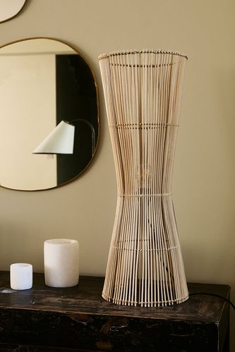 Lampe de table - HALO - CARAVANE - en fer / en rotin / contemporaine