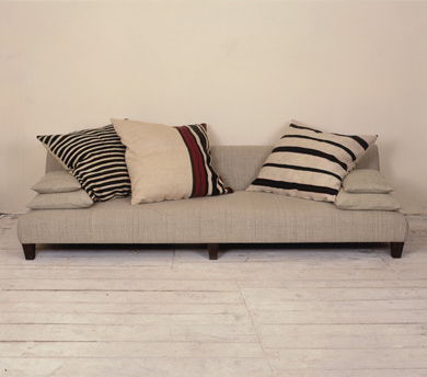 Canapé contemporain - PACHA - CARAVANE - en tissu / marron / 3 places