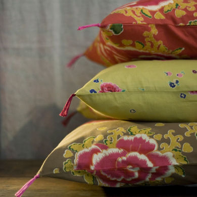 Tissu d'ameublement - LIAO  - CARAVANE - à motif / en coton / imprimé à la main