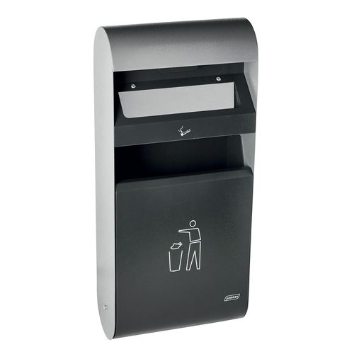 Poubelle publique - JVD - en acier galvanisé / en acier inoxydable / avec cendrier intégré