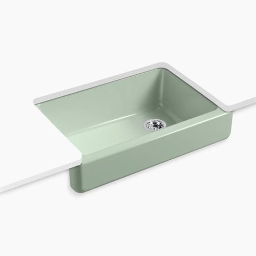 Évier 1 bac - WHITEHAVEN® - Kohler - sans égouttoir / en fonte / sous plan