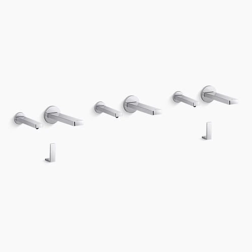Mitigeur de vasque - COMPOSED® - Kohler - mural / en laiton chromé / 6 trous