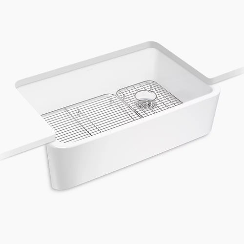 Évier 1 bac - IRONRIDGE® - Kohler - sans égouttoir / en fonte / sous plan