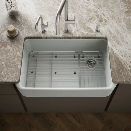 Évier 1 bac - IRONRIDGE® - Kohler - sans égouttoir / en fonte / sous plan