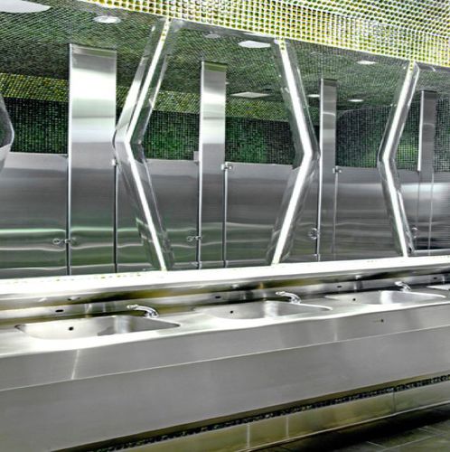Vasque suspendue - SYSTEM M2 : 8981  - Neo-Metro - en inox / avec miroir ajustable / multiple