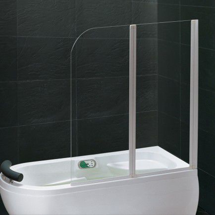 Pare-baignoire pliant - PRB2 - ottofond - en verre trempé / partiellement encadré